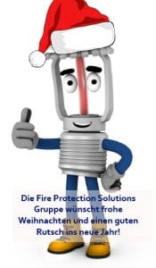 Fire Protection Solutions Brandschutz Feuerschutz Sprinkler Maskottchen Xmas 175x300