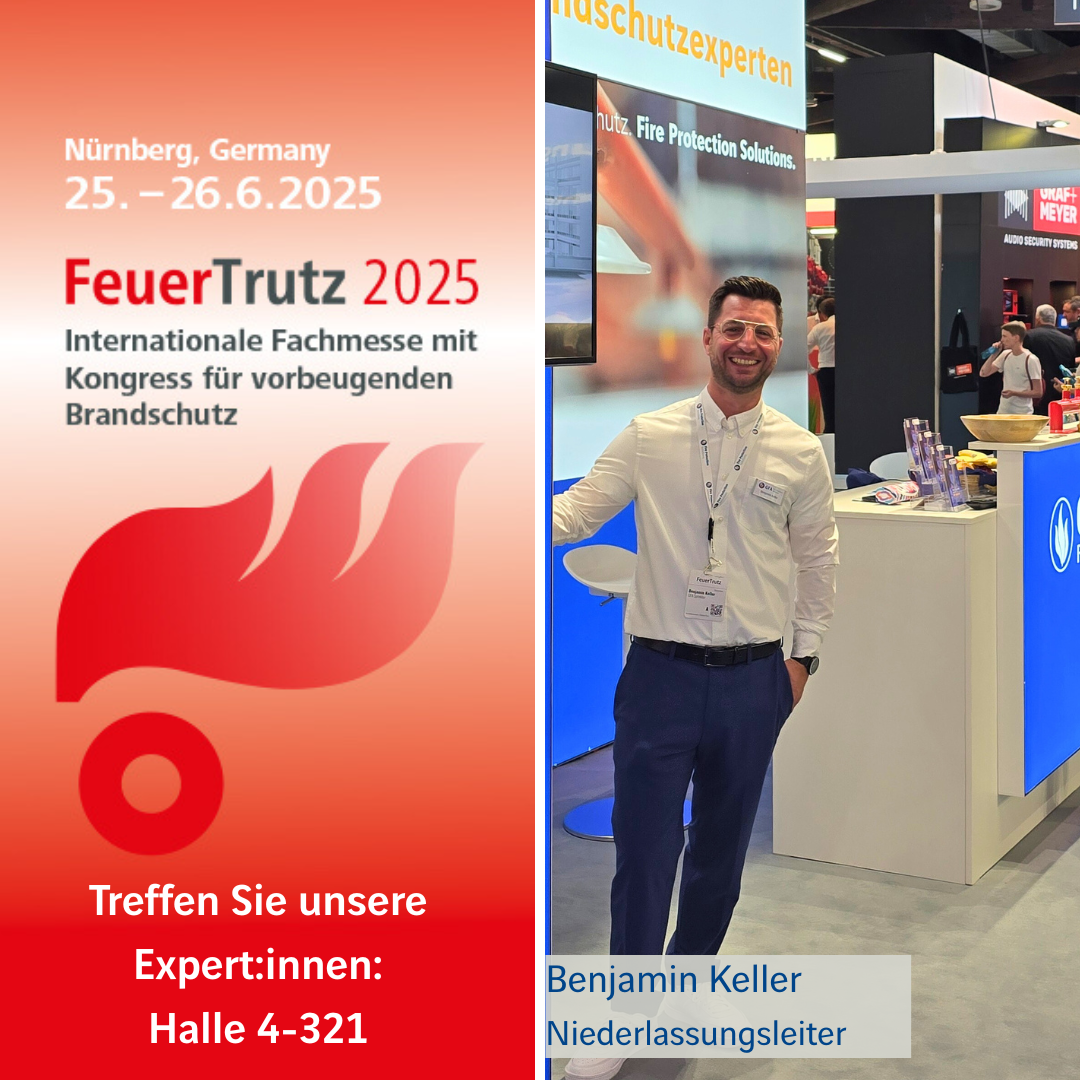 FeuerTrutz 2025: Mann am Messestand der Fire Protection Solutions