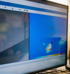 Monitor mit Analyse-Software zur Auswertung der Ergebnisse eines Brandschutzversuchs