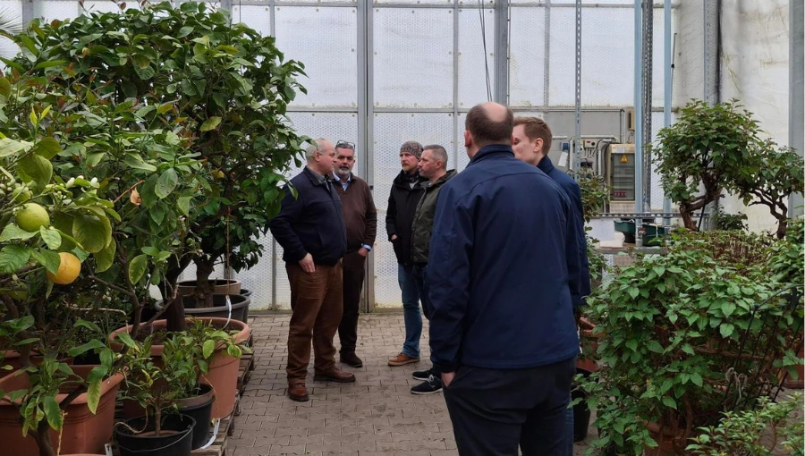 Gärtnerei der Aumühle während eines Besuchs im Rahmen der Spendenaktion des Fit for Management Programms.