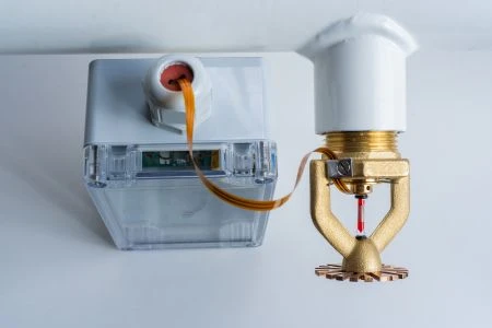 SmartFit® Sprinkler mit elektrischer Ansteuerung an einer Brandmeldeeinheit – gezielte Aktivierung für proaktiven Brandschutz