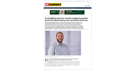 SmartFit® Sprinkler Interview mit Johannes Falk im Magazin GIT SICHERHEIT zum intelligenten Brandschutz